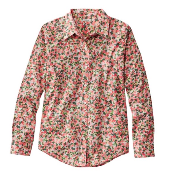 L.L. Bean Tops - L.L. Bean Plus Size 3X Cotton Long Sleeve Button Down Top Wrinkle Free Blouse